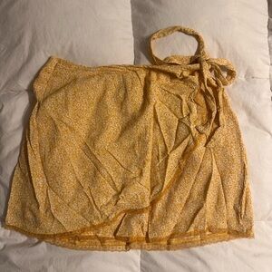 American Eagle Outfitters Yellow Floral Skirt